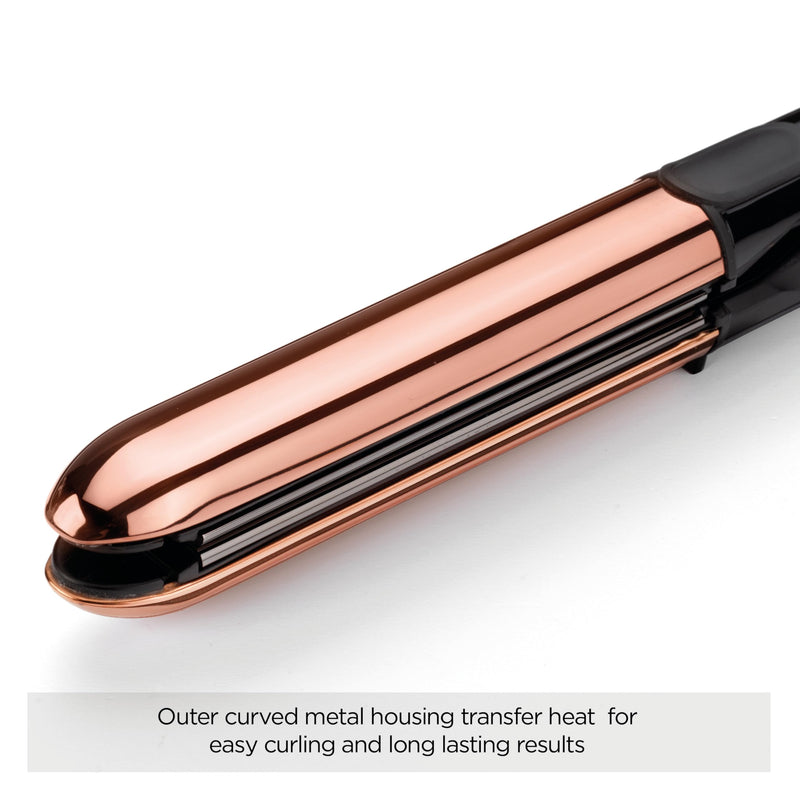 BaByliss Straight and Curl Brilliance Hair Straighteners - Curved Metal Design Easy Styling, Smoothing Titanium Plates, Ionic Anti-Frizz, Fast 15 Second Heat Up, 5 Heat Settings Up to 235°C, 2481U 2481U - UK PLUG