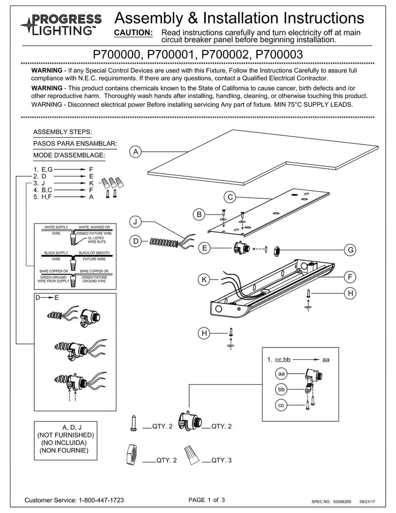 Progress Lighting Hide-a-Lite V 18" LED Undercabinet, Indoor, P700002-028-30, White 18 in