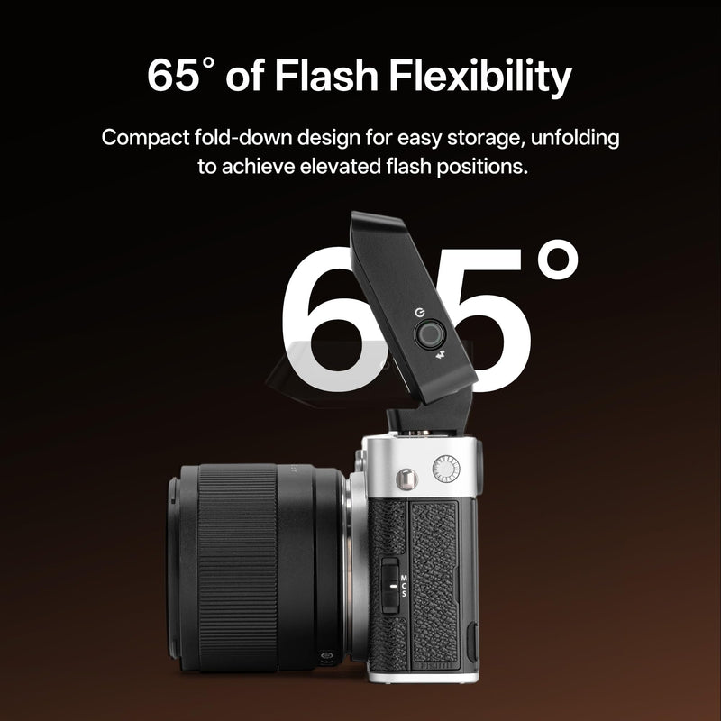 VILTROX Z2 Mini Foldable TTL Camera Flash for Fujifilm | Compact On-Camera Flash with 60mm Raised Head Design, 28mm Wide Coverage, 10Ws Output
