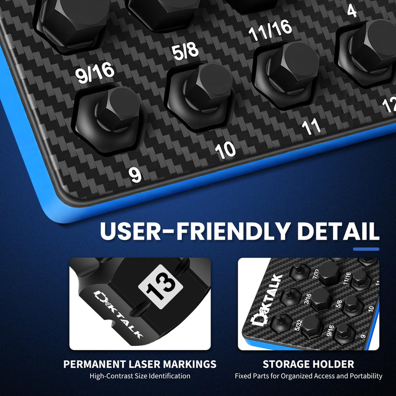 3/8" Drive Stubby Hex Bit Socket Set,27PCS Impact Allen Socket Set with SAE & Metric Sizes (5/32"-11/16" & 4mm-17mm),Anti-Roll Design for Impact Use 3/8" Drive socket 27PCS