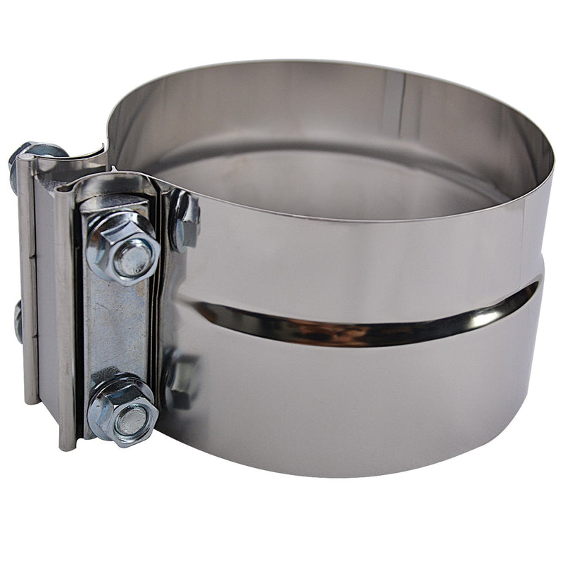 5 inch Exhaust Clamp - Lap Joint Exhaust Band Clamps Preformed Stainless Steel - 1 Piece 5 inch