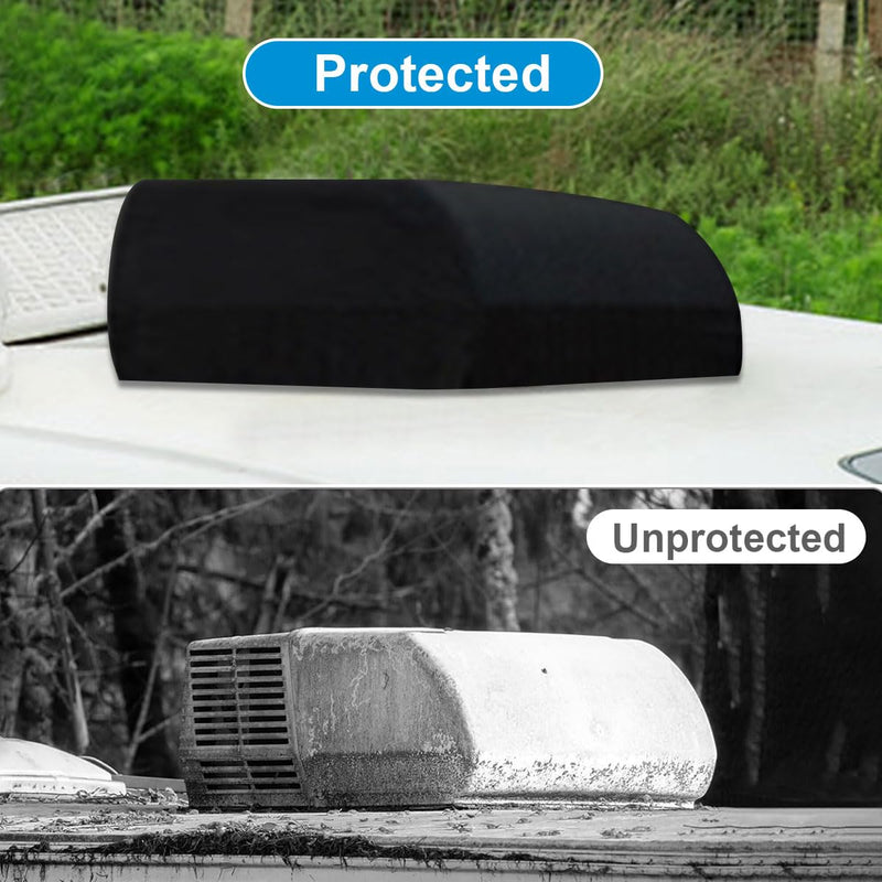 RV Camper Air Conditioner Cover Trailer AC Covers for RV Roof Unit, 600D Oxford Cloth Fits RecPro, TOSOT, FOGATTI 16K, Coleman Mach RV Air Conditioner Winter Covers for Outside - RV A/C Cover for Roof 43"L x 30"W x 15"H