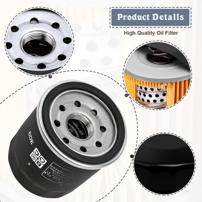 16097-0008 303 Oil Filter for Kawasaki Ninja 400 650 300 500 zx6r z650 Vulcan 900 1500 1700 2000 800 650 750 Versys 650 X300 1000 w800 Prairie 400 300 Bayou 400 z900 z1000 z800 z750 303 1