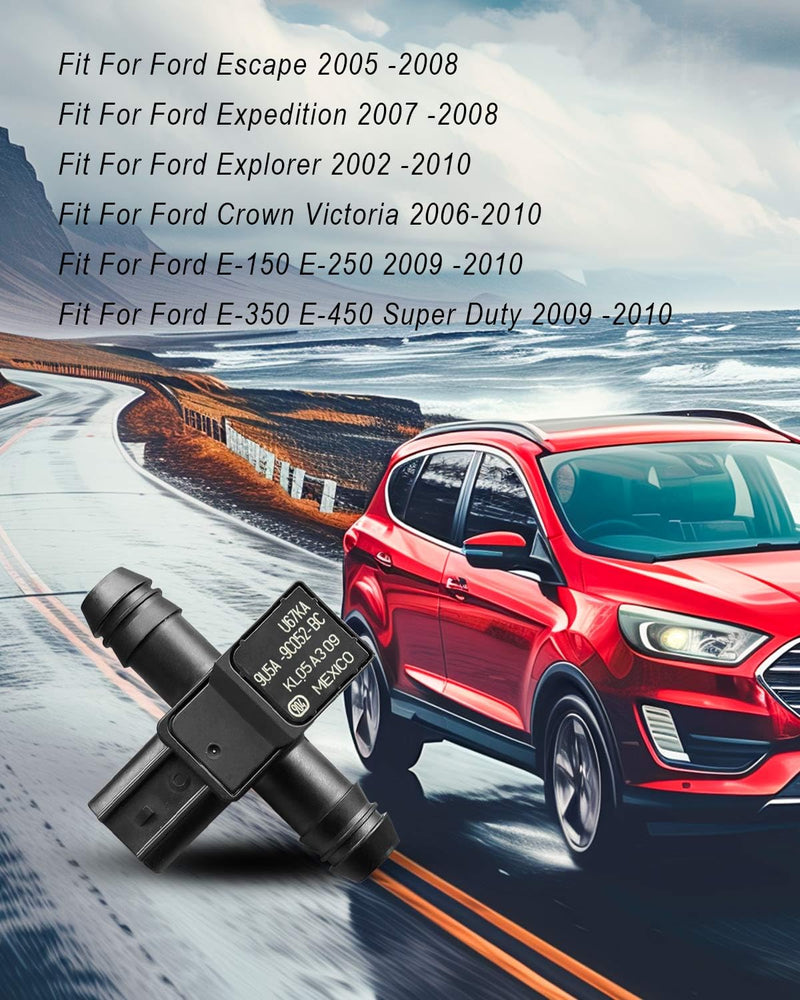 ULZOZN Fuel Pressure Sensor Fit for Ford Escape 2005-2008 Expedition Explorer Crown Victoria E-150 E-250 E-350 E-450 Super Duty Replace 9U5A-9C052-BC 0261230273