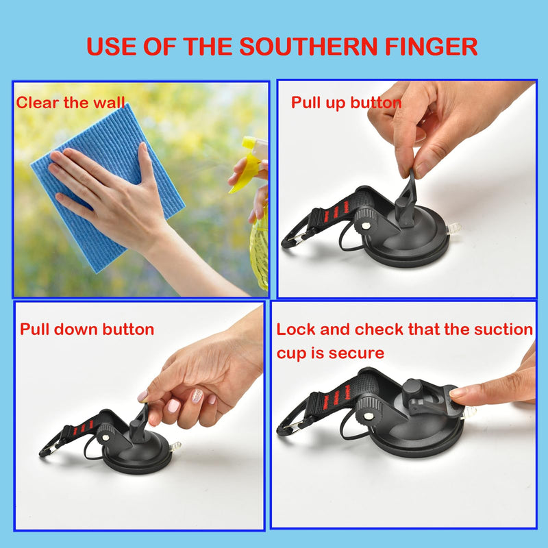 4PCS Heavy Duty Suction Cups Anchor with Hooks, Outdoor Strong Suction Camper Accessories for Camping Tarp Accessory Car Side Awning Trap Tie Down.