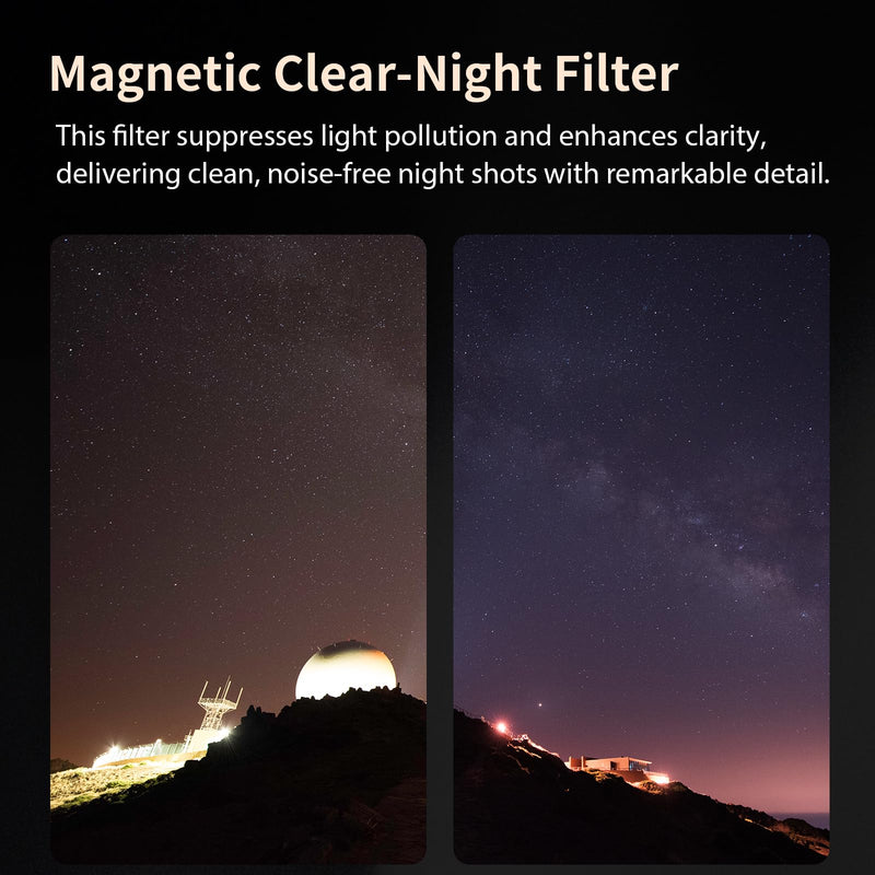 Haida Magnetic Insta 360 Luna Ultra Clear-Night Filter,Enhances Visibility Reduces Light Pollution Anti-Light Filter for Insta360 Luna Ultra Accessories- Black