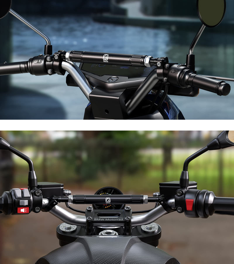 BRCOVAN Aluminum Alloy Cross Bar for Motorcycle, Length Adjustable Design Handlebar Extender Extension, Motorcycle Balance Bar Reinforce Lever Compatible with Handlebar 22mm in Diameter