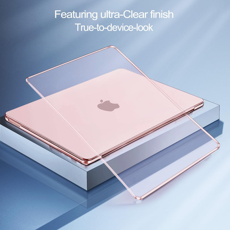 MOSISO Compatible with MacBook Neo Case 13 inch 2026 A3404 A18 Pro Chip | Precision Fit Crack&Scratch Resistant Hard Case&Puffy Sleeve Bag&Keyboard Skin&Webcam Cover&Screen Film, Crystal Blush