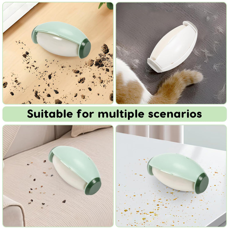  [AUSTRALIA] - 2Pcs Reusable Lint Roller,Washable Sticky Roller, Reusable Lint Rollers for Pet Hair, Lint Remover for Clothes, Super Sticky Lint Roller Ball for Plush Hair,Clothes Ball Remover,Dust (Green+White) Green+white