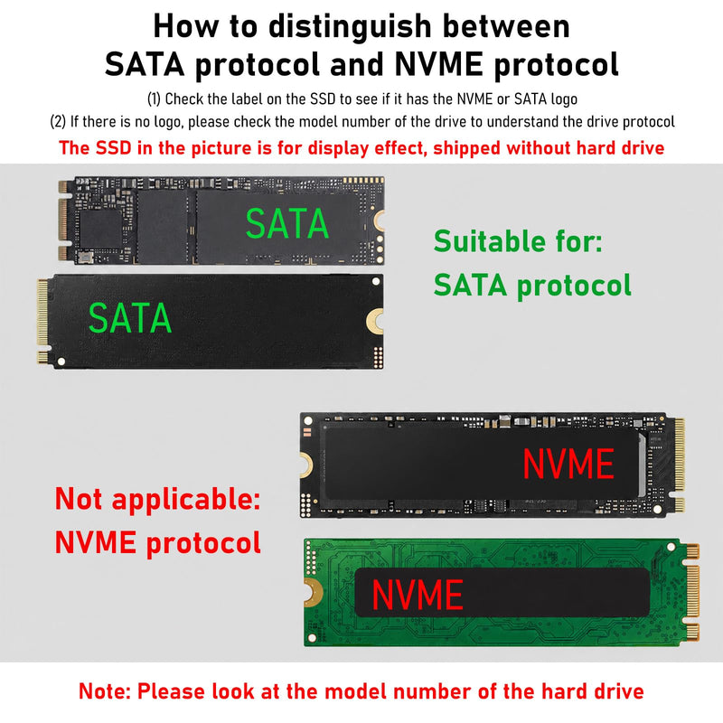 1 PC M.2 NGFF to SATA III Adapter Card (Black) | PCB with Copper Alloy, Driver-Free, for Upgrading Old Laptops, Desktops, or Adding M.2 SATA SSD Storage