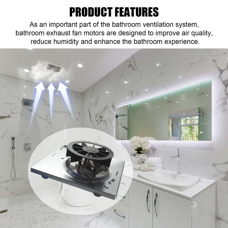 Upgrade 678-G/2678F-A Bathroom Exhaust Fan Motor 8" x8-1/4 Fits for Nutone 763 763N Compatible with Broan 679-E/2679F-A 679FL-C N679-C 679L, S97015163