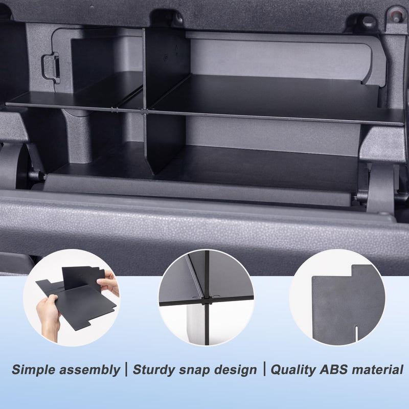 JKCOVER Glove Box Organizer Compatible with 2024 2025 Toyota Tacoma(4th Gen Tacoma) Glove Box Compartment Insert Storage Divider Accessories (Patent Design For Tacoma 2024+