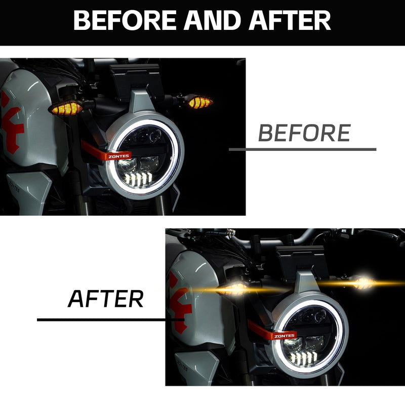 Motorcycle LED Flasher Relay, 2 Pin 12V Motorcycle Electronic Turn Signal Flasher Relay, Indicator Light LED Flasher Relay to Fix Turn Signal Bulbs Hyper Blinker Flash