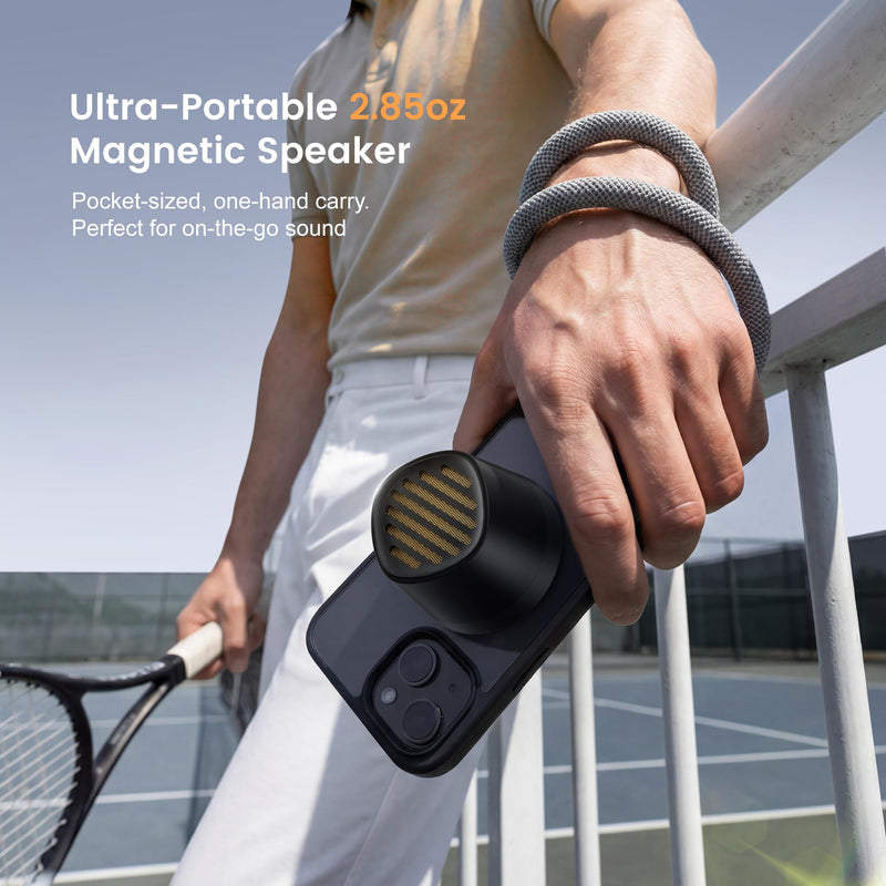 Hotwill Portable Bluetooth Speakers with Magnetic Stand | Wireless Charging, Mini Bluetooth Speaker, Ultra-Light Wireless Speaker, 5W HD Sound, 7H Playtime for Home Office Desk