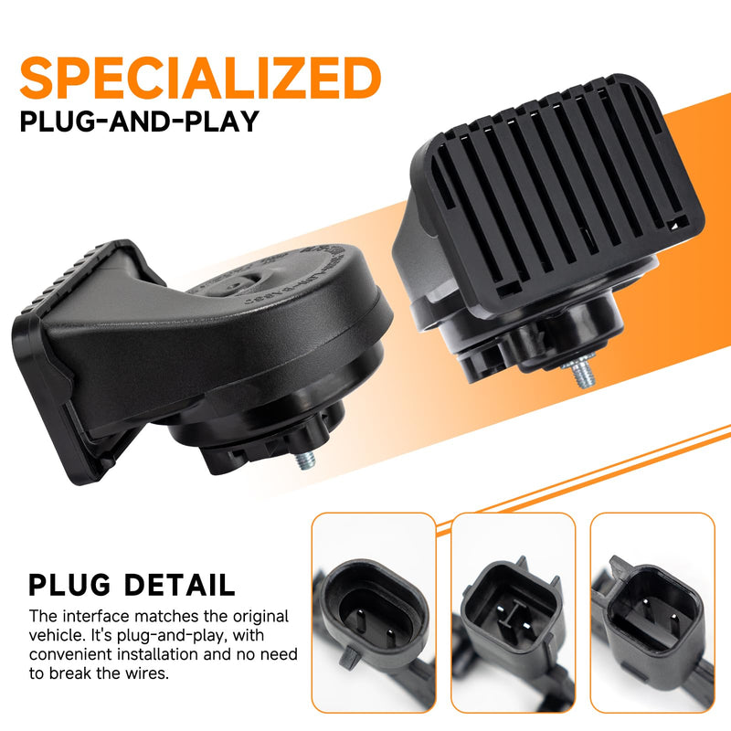 Auto Horn Suitable for Chevy/GMC/Ford 12V Car Horns Loud with Protective Grill Dual-Tone Electric Snail Horn Waterproof and Dustproof Compatible with Chevy horn