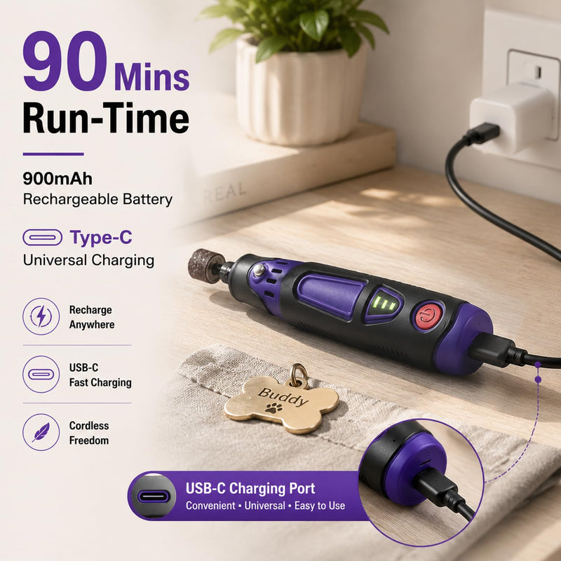 Cordless Rotary Tool Kit, 3.6V Mini Rotary Tool with 82 Accessories, 3 Variable Speed Rechargeable Engraving Pen & Electric Grinder for Wood, Glass, Metal Drilling, Sanding, Polishing Purple (Indicator Light)