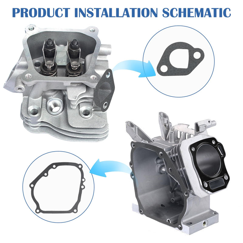 Predator Hemi 212 Carburetor Exhaust Intake Gasket Kit, Small Engine Carb Head Gaskets Material Compatible with 196cc 212cc GX160 GX200 Power Equipment (212cc/GX160 Full Gasket Set) 212cc/GX160 Full Gasket Set