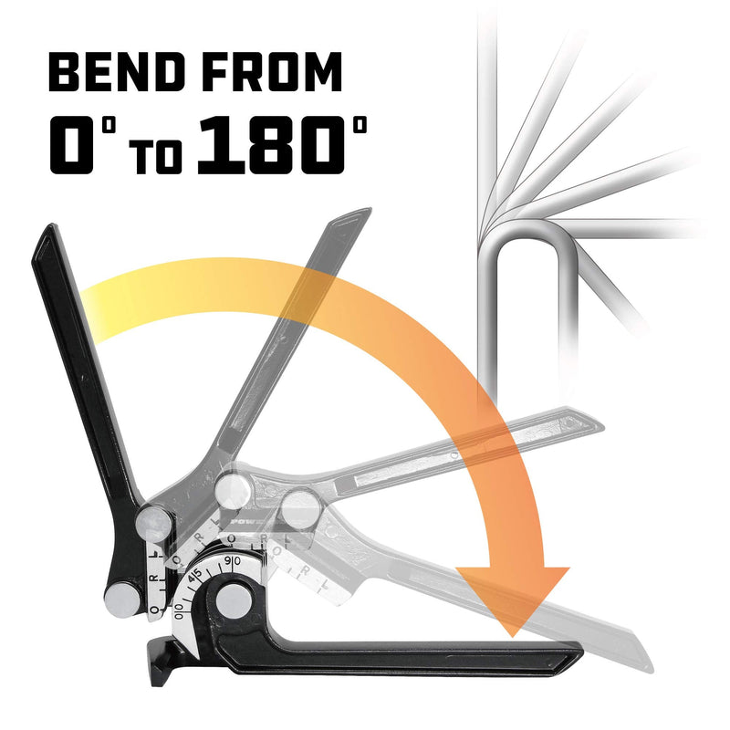 Powerbuilt Fuel and Brake Line Tubing Bender, Multi-Size Pipes Copper Aluminum Steel Brass, Bend up to 180 Degrees, Lightweight - 647762