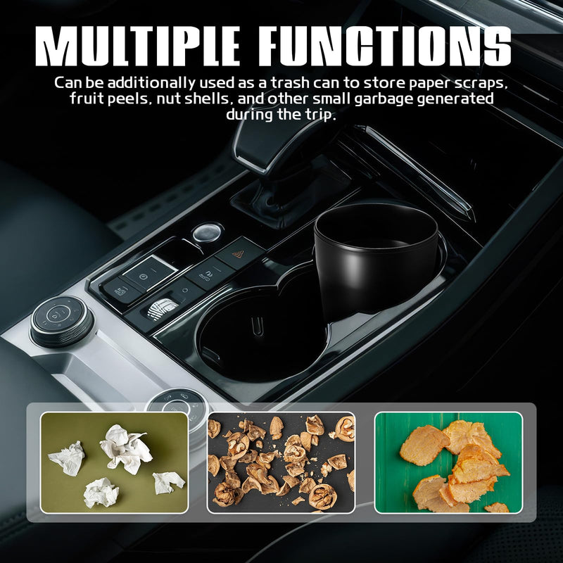 Wuyaoyao 2PCS Car Ashtray, Automotive Self-Extinguishing Ashtray with Lid Smell Proof, Smokeless Ashtrays for Car Cup Holder, Portable Vehicle Cigarette Ash Holder Trash Can for Home Office