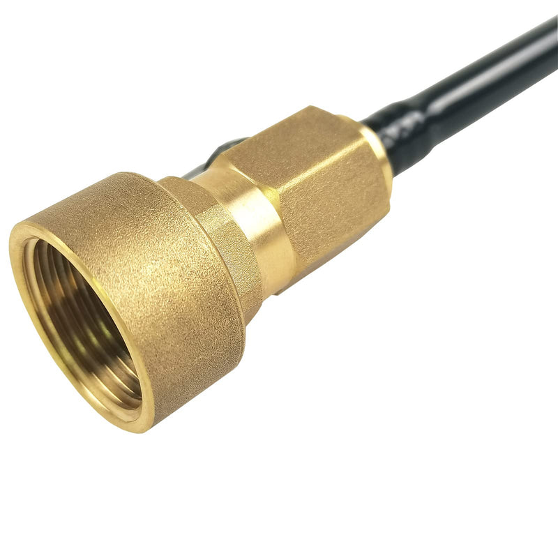 Copper RV Water Heater Tank Rinser Flusher | Remove Sediment from the Bottom of RV Water Heater | Copper Handle and Black Cleaning Wand with Bending Tip
