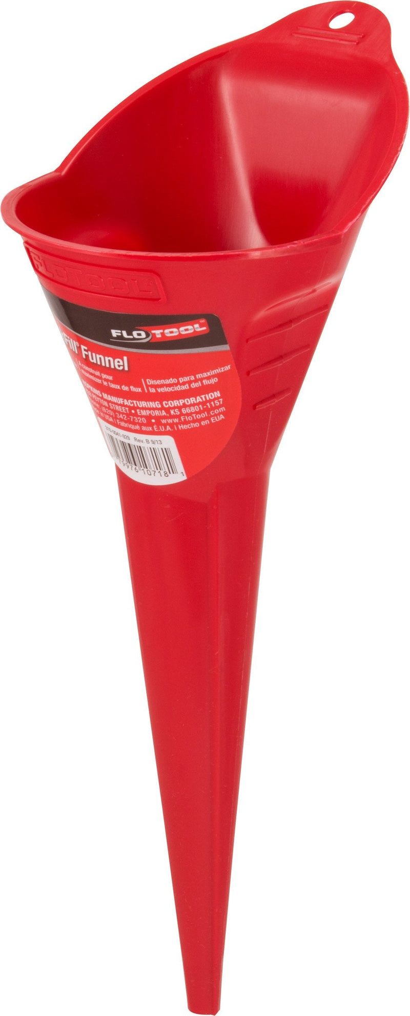 FloTool Automotive Funnel for Gas, Oil, Transmission, Coolant and Other Fluids, with QuickFill Technology & Splash Guard (10718WR) Pack of 1