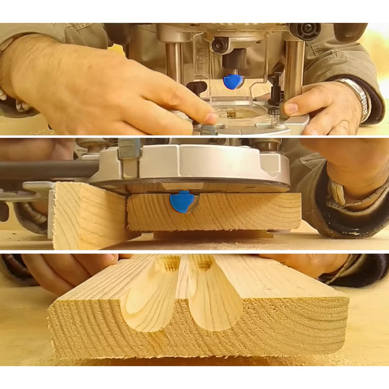 Core Box Router Bit Set Double Flute Round Nose Router Bit Woodworking Tool Round Groove Router Bit 1/2 Inch Shank -( 5/8" 3/4" 7/8" 1" 1-1/8") 5PCS CORE BOX BIT-1/2" Shank - 5PCS