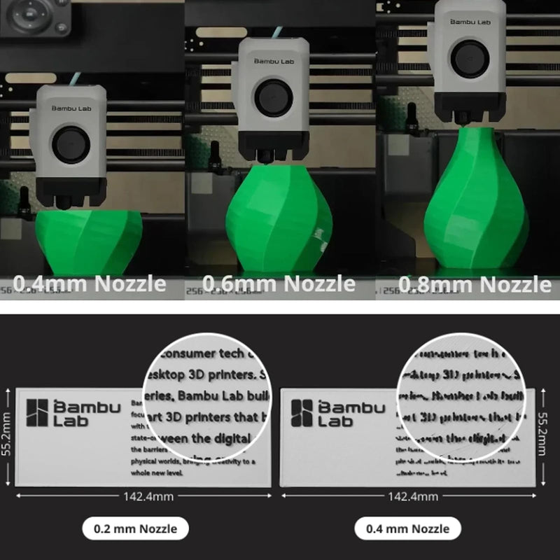 Original 0.2MM X2D/H2C/H2S/H2D/P2S Hotend for Bambu Lab X2D/P2S/H2 Series 3D Printer, Ultra-Fine Detail Stainless Steel Nozzle, High-Temp Resistance Quick Swap Extruder Print Head Replacement Parts P2S/X2D/H2 Series