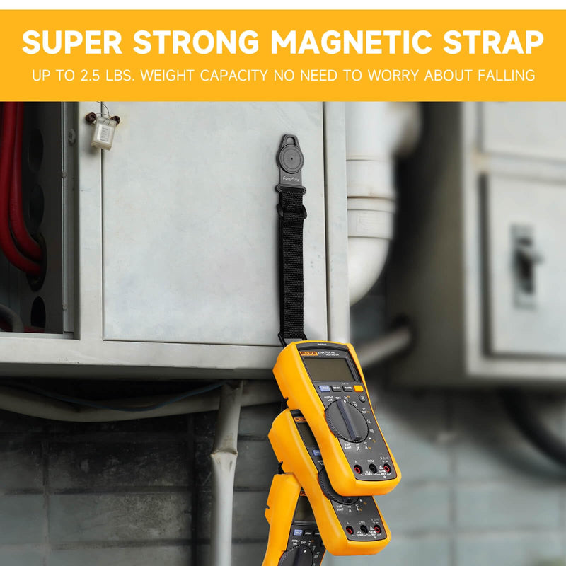 KingSung Hard Case Bundle with Magnet Hanging Strap for Fluke 117/115/116/114/113 Digital Multimeters carrying case bundle with magnetic hangin strap