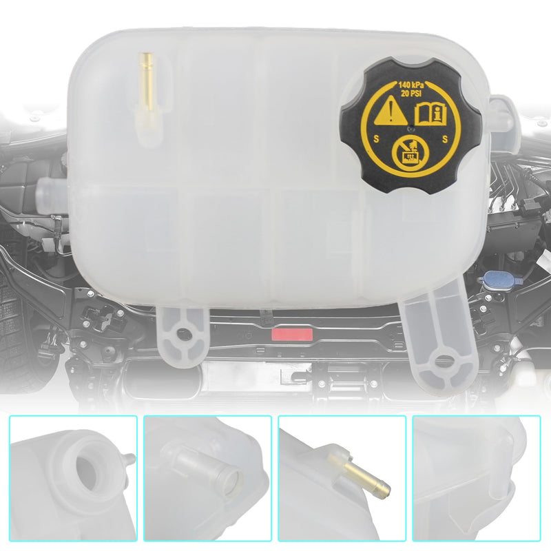 Engine Radiator Coolant Overflow Reservoir Tank With Cap Compatible With 2013-2021 Buick Encore Chevrolet Trax L4 1.4L 1.8L Replaces 95269001 95201979