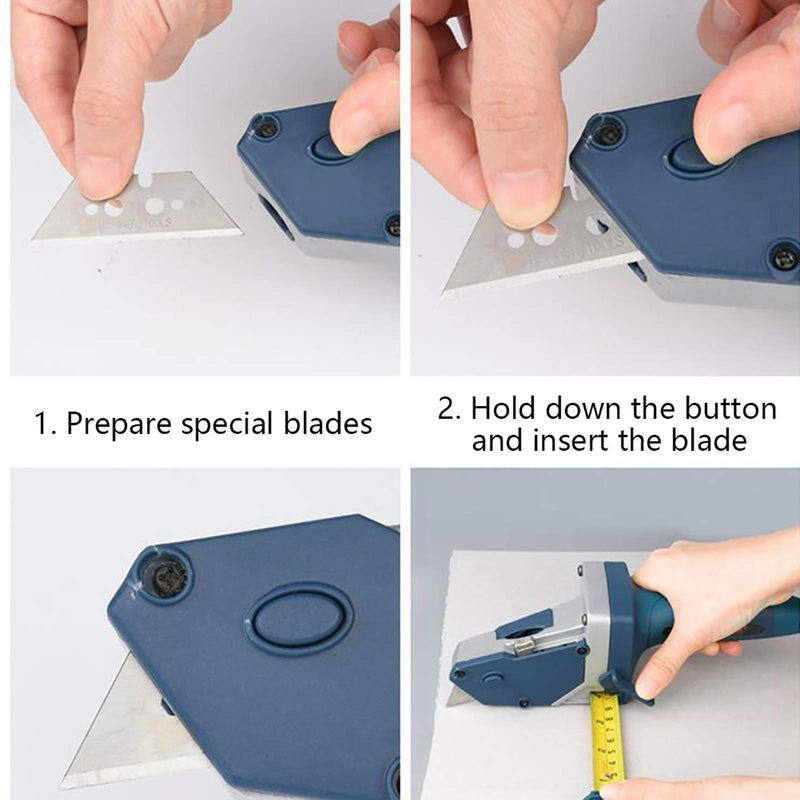 Fafeicy Gypsum Board Cutter, MultiFunctional Manual Portable Hand Push Cutting Tools, with Builtin 5 Meter Tape Measure, for Cutting