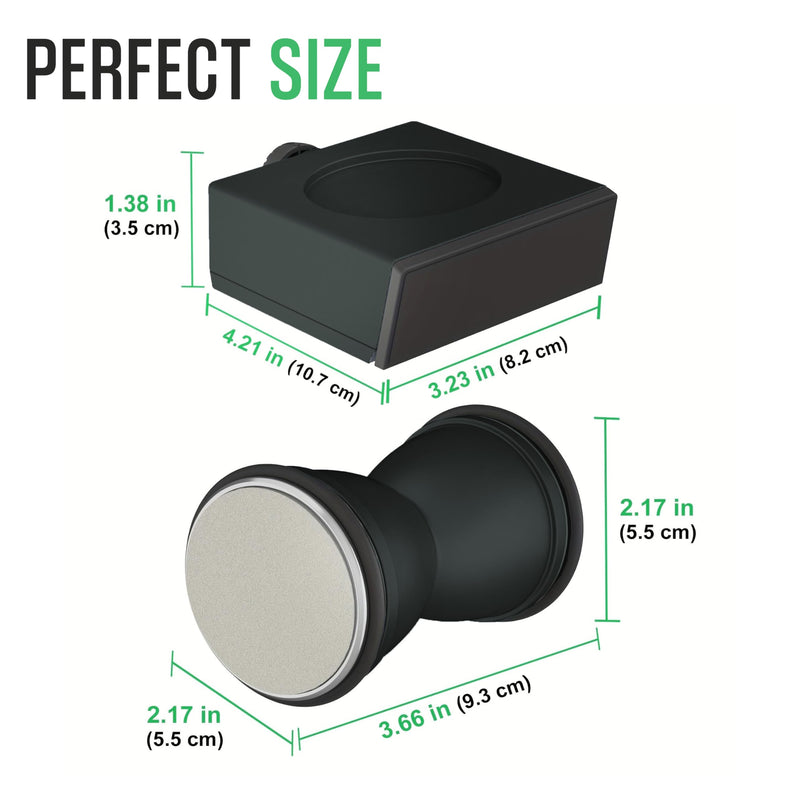 Rolling Knife Sharpener Kit - Crafted with Premium Stainless Steel | Kitchen Knife Sharpener Includes a 400 Grit Diamond Disc to Restore Sharpness and a Ceramic Disc to Polish and Smooth the Blade Black