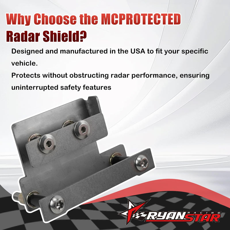 RYANSTAR RACING Radar Sensor Anti-Theft Shield Compatible with Honda Accord | Compatible with 2023-2026 Honda Accord CR-V Pilot, stainless steel radar guard cover protection.