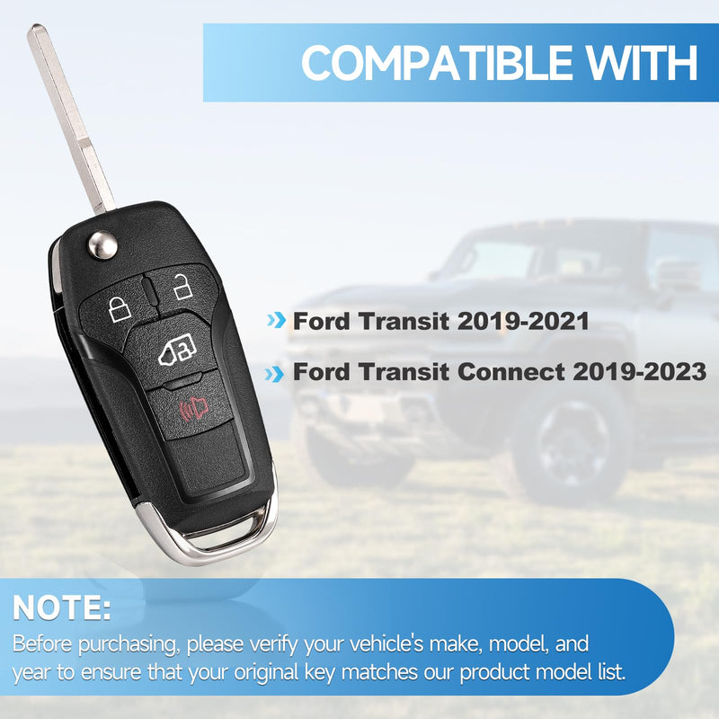 Smart Key Fob Replacement Remote fits for Ford Transit 2019-2021 Transit Connect 2019 2020 2021 2022 2023 Car Keyless Entry Remote N5F-A08TAA 315Mhz 49