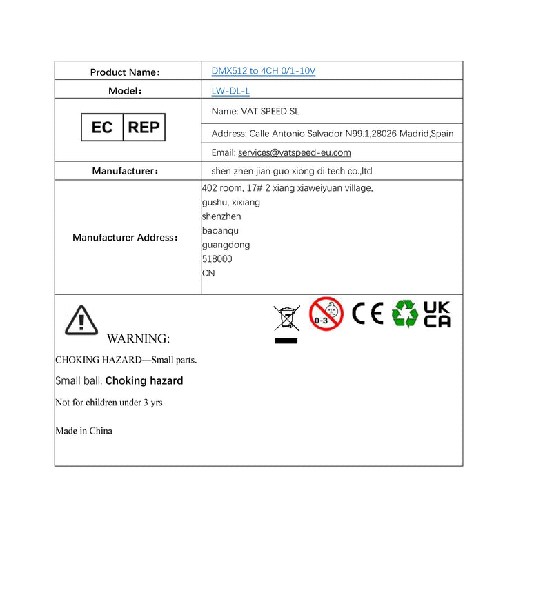 DMX512 to 4CH 0/1-10V Analog Signal DMX 0-10V LED Dimmer RGB/RGBW Controller 4-Channel Dimmer Dl-l