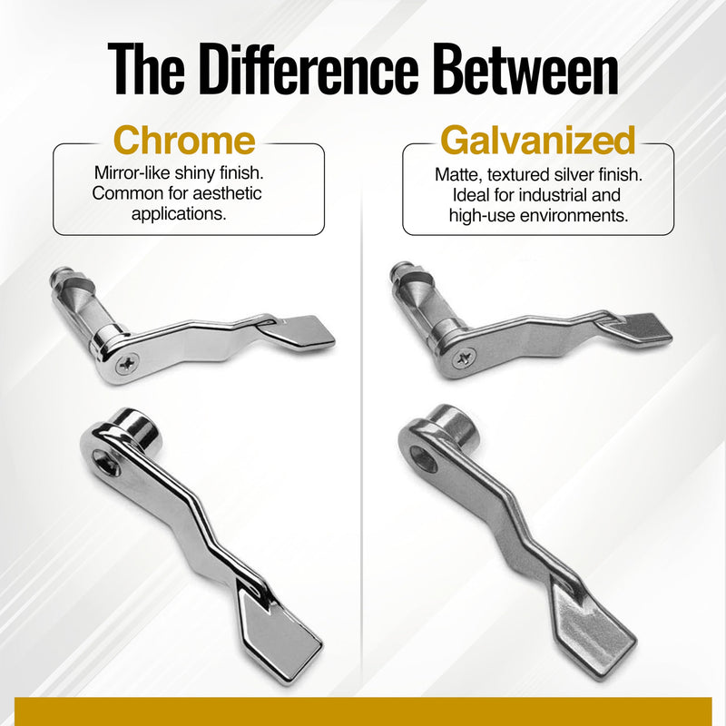 Chute Door Thumb Trigger Handle - For both Bottom and Side Hinged Trash and Laundry Stainless Steel Intake Doors. Perfect Parts for Wilkinson and Other Manufactured Hardware companies. (Chrome) Chrome