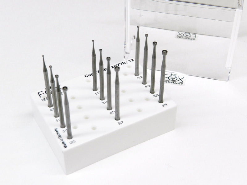 Cup Burs Fig 77B Concave Cutter Fraises Assortment 009-029 Set Fox Germany (E 4)