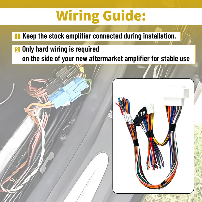 Speaker Connection Harness Fit for Toyota Lexus 2007-2021 Replace APH-TY02 | Car Amplifier Interface Harness, Adapter Wiring Harness