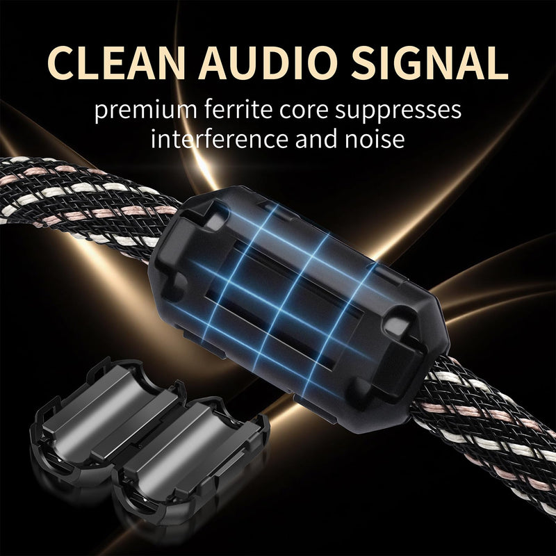 HiFi Audio Cable 6N OFC USB B to USB C 3.28ft/1m | 24K Gold-Plated Plugs, Nylon Braided, Printer Cable for Hi-Fi DAC, Amplifiers, DJ Controllers, and Audiophile Music Lovers