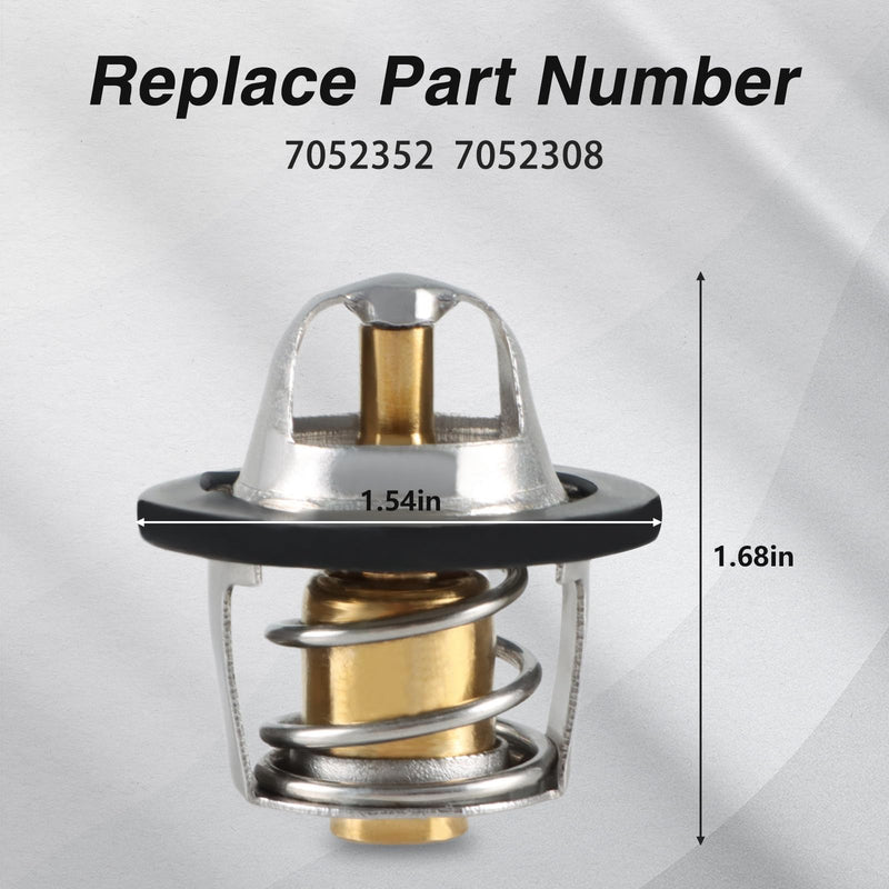 Thermostat Assembly, Cooling System Thermostat Compatible with Polaris Ranger RZR Sportsman 600 700 800 Replace#: 7052352 7052308