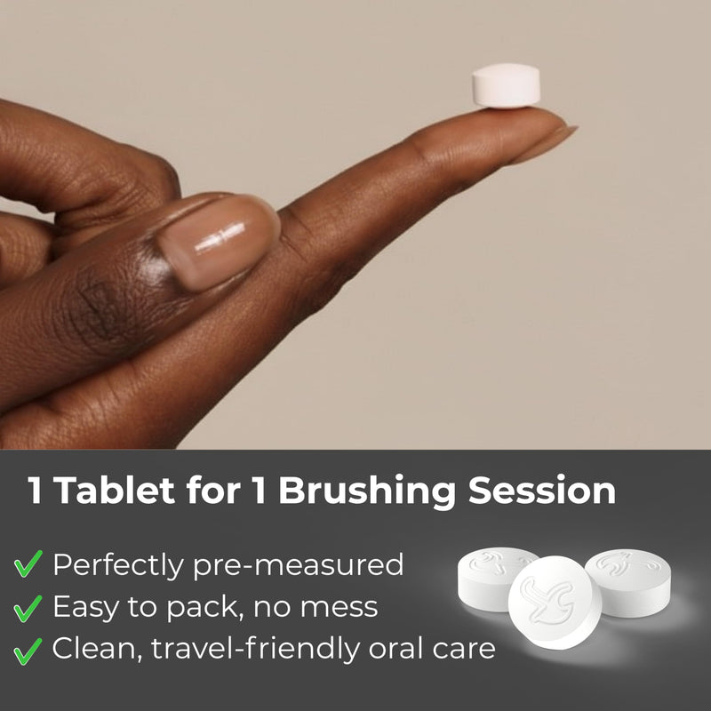 Fluoride Toothpaste Tablets with nHAp, Zero-Waste Paper Refill, Cool Mint, 248 Tablets (4-Month Supply) | Anticavity fluoride + nHAp for strong enamel & cavity defense. Vegan, zero-waste paper refill. 4-month value, TSA-friendly.