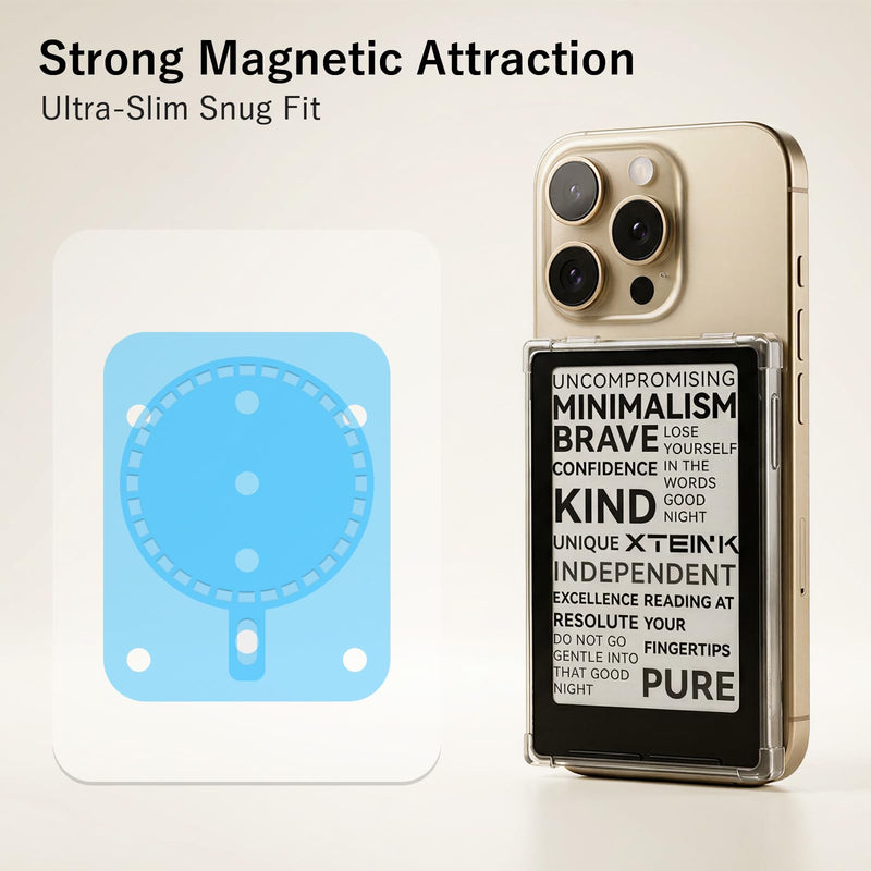 Clear Magnetic Protective Case for XTEINK X3 E-Book Reader, Strong Magnetic Hold & Ultra-Thin Lightweight Durable Cover, Includes 2 Pack Anti-Scratch Ultra Clear Screen Protector Film