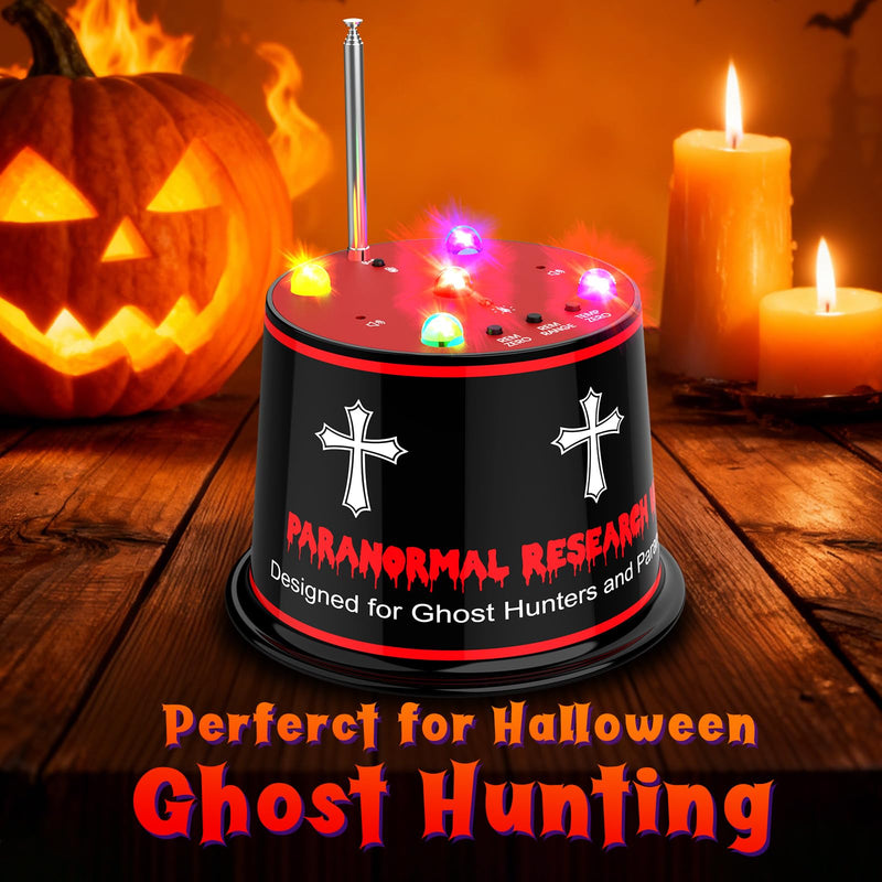 Advanced Ghost Hunting EMF Detector – Enhanced Magnetic Field Amplifier, ±1°C ATDD Temperature Tracking, Auto Calibration, 5-Level Sensitivity, 9V Battery Included 3.35 inch Height