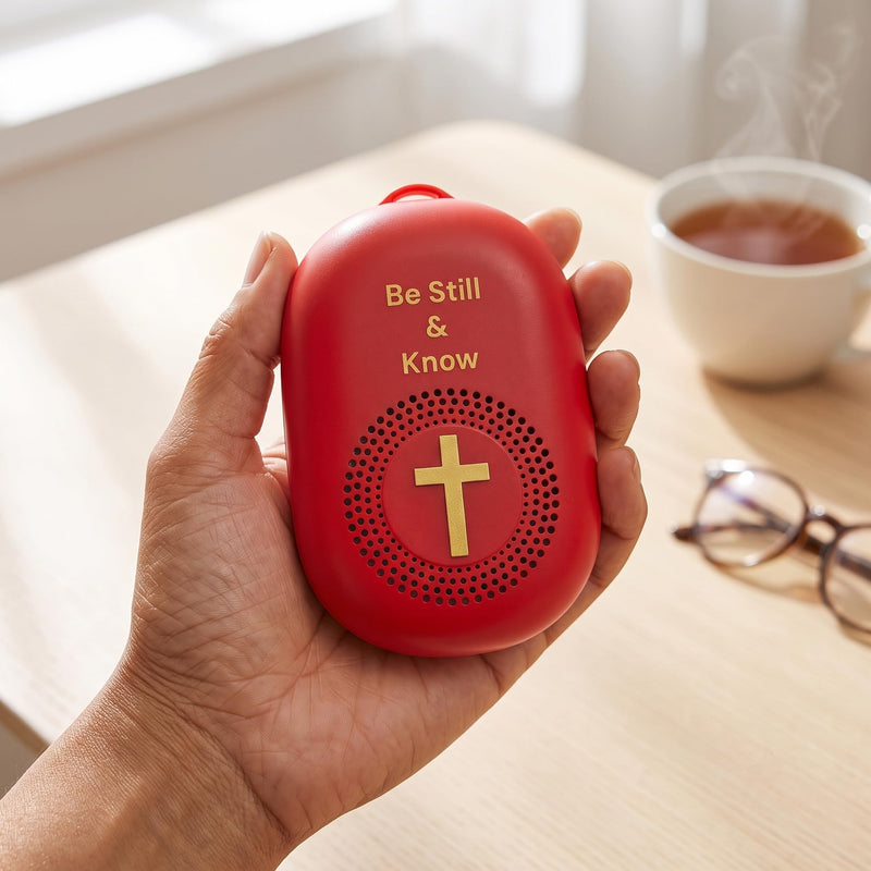 Upgraded KJV Audio Bible Player, 1189 Separate Tracks,Mood Bible, Portable Talking Electronic Bible with MicroSD, King James Version New & Old Testament, Gifts for Seniors, Brown