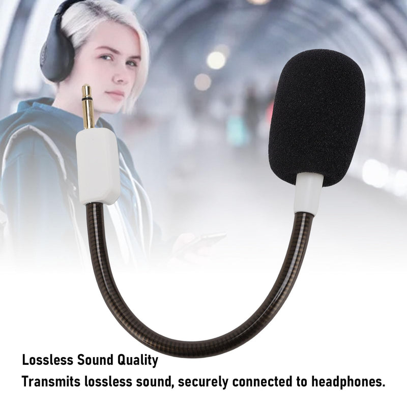 Qinlorgo Replacement Mic for BlackShark V2 Gaming Headset, 3.5mm Jack Detachable Noise Cancelling Microphone for BlackShark V2 SE PRO (White) White
