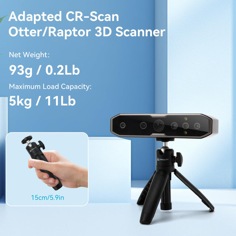 Creality Extension Pole Tripod, Mini Selfie Stick Tripod Stand Handle Grip for CR-Scan Otter/Raptor 3D Scanner, Suitable for Handheld Scanning, Fixed Camera Position Scanning