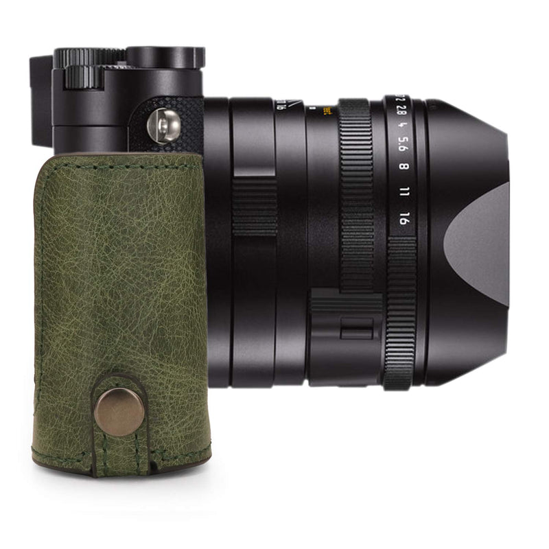 MegaGear MG1721 Ever Ready Genuine Leather Camera Half Case Compatible with Leica Q2 - Green