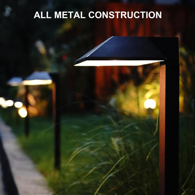GOODSMANN Low Voltage Landscape Path Lights 0.6W LED Sidewalk Landscape Lighting 22 Lumen Outdoor Electric Walkway & Pathway Lights Wired Bronze Finish 3100K Warm White with Cable Connectors Bronze 1PK