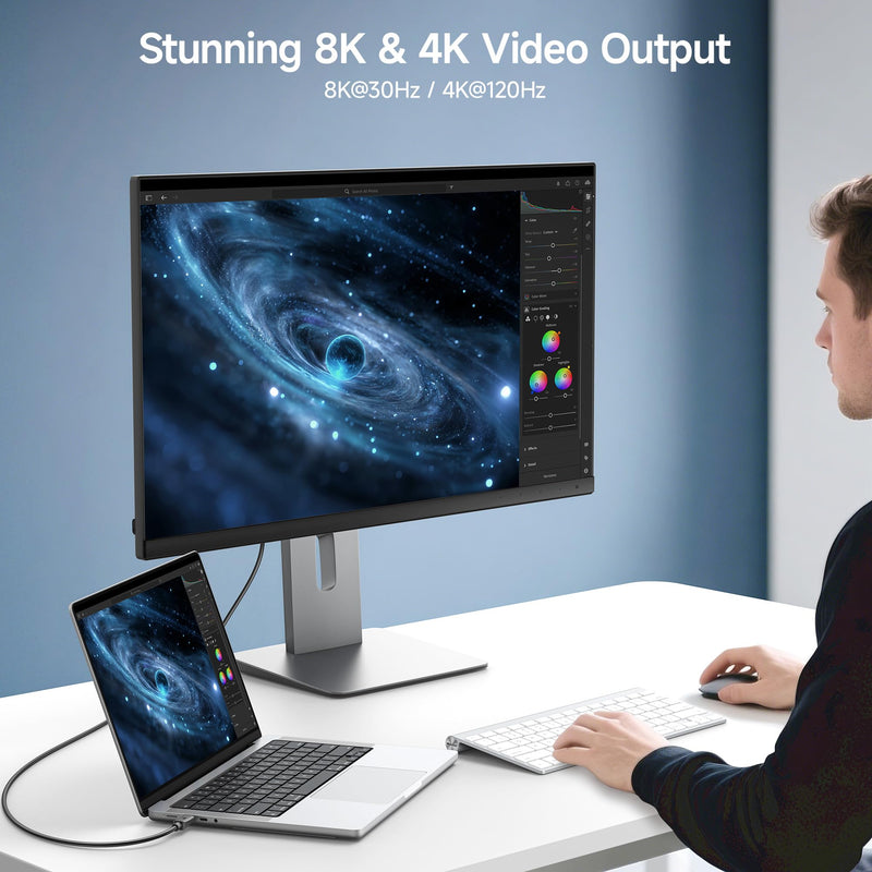 Cable Matters 2-Pack, 20Gbps USB C to USB C Monitor Cable - 6ft / 1.8m, Supports Up to [8K@30Hz/4K@120Hz Video, 240W Charging, 20Gbps Data Transfer], USBC Video Cable, Works with CarPlay, Android Auto