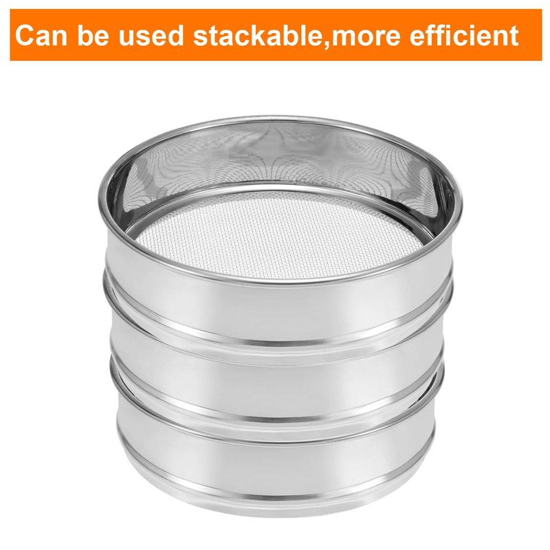 PATIKIL 18 Mesh Lab Sieve, 8" Diameter Test Sieve 304 Stainless Steel Wire Cloth (1mm) for Industrial Laboratory 18 Mesh(1mm)