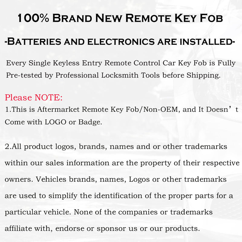 Key Fob Replacement Fits for Chevy Cruze Equinox Camaro Impala Malibu Sonic Buick Regal Verano Encore Allure Lacrosse GMC Terrain 2010-2021 OHT01060512 Keyless Entry Remote Control 13504199